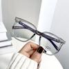 Óculos de Aro Preto Masculino Armação Grande Estilo Japonês Retro Mudança de Cor Miopia Óculos Anti-Azul Radiação Proteção Rosto Grande Óculos Lisos