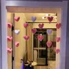 Colgantes Populares para Puerta Transfronterizos, Cortinas de Puerta de Amor, Separadores, Cortinas Colgantes, Corazones Coquetos, Estilo Coreano Lindos Corazones Rosas de Durazno