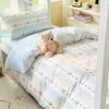 Juego de ropa de cama para dormitorio de estudiante universitario: juego de tres piezas de algodón puro, que incluye funda de edredón, sábana plana y sábana bajera, disponible en juegos de cuatro o seis piezas, listo para mudarse