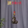 Colgante de Cadena para Teléfono Móvil Talla de Caballo de Palosanto Yiming Xianyuan Arena Verde Arcoíris Llavero de Caballo Tallado en Madera Creativo