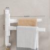 Toallero giratorio para baño, barra de toalla de esquina para inodoro sin perforaciones, barra para colgar, inodoro, inodoro, montaje en pared