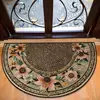 Felpudo Decorativo Interior Semicircular Estilo Americano Temu, Alfombrilla de Pie Absorbente de Agua y Resistente a Manchas para Baño, Alfombrilla de Piso Resistente al Desgaste y Fácil de Cuidar para Habitación