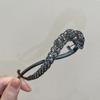 Acessórios de Cabelo Liga de Cobre Zircônia Sintética Acessórios de Cabelo Hongyu Ousado Nicho Elegante Elegante Preto Elegante Alto Valor de Cor Pena Clipe Torcido