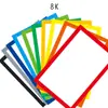 Cartulina con Borde de Color 8K Marco para Pintura Infantil Cartulina Sencilla A4 Blanco y Negro Engrosada Tarjeta Dura para Graffiti Papel de Dibujo
