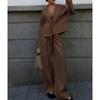 Ropa Femenina Europea y Americana Transfronteriza 2026 Primavera Nueva Moda Conjunto de Moda Casual de Camisa de Encaje de Alta Gama y Pantalones