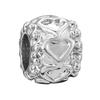 Panjia Nueva Venta Caliente Retro Plata Amor Dados Cuentas DIY Accesorios Pulsera Pulsera