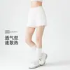 Novos Shorts Esportivos Falsos de Duas Peças para Mulheres, Roupa Externa, com Bolsos, Largos, de Secagem Rápida, Anti-Exposição, para Corrida, Fitness