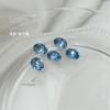 Taladro de uñas de alta calidad con forma de huevo de paloma Super Flash de diamante ovalado de cristal de uñas seleccionado, decoraciones de uñas con base puntiaguda de diamante