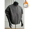 Chaqueta Retro Americana de Doble Cremallera con Cuello Alto, Engrosada para Otoño e Invierno, Cálida, Holgada, Informal, Versátil Abrigo de Algodón