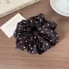 Lazo para el pelo dulce y genial estilo millennial con hilo de estrella, scrunchie grande para mujer, lazo para el pelo de alta gama, banda para el pelo estilo perezoso coreano