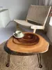 Mesa de Centro Plegable de Madera Maciza, Mesa Pequeña Simple para Balcón Exterior, Mesa Baja Tatami para Sala de Estar, Mesa de Centro para Balcón