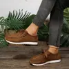 E-commerce transfronteiriço 2026 nova coleção: couro macio, acabamento fosco, mocassins casuais para mulheres, com sola grossa, design de cadarço e uma sola macia e versátil