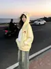 Diseño con estampado de Hello Kitty, lindo y divertido, estilo japonés, sudadera con capucha para mujer, nuevo top casual de otoño/invierno
