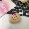 Óculos de sol vermelhos com pingente de urso sorridente, pingente de urso de desenho animado, pingente de menina, decoração de pelúcia para namoradas estudantes, atacado