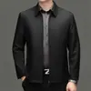 Jaqueta masculina transfronteiriça 2026 novo modelo de outono, casaco formal de cor sólida com lapela, casual de negócios para meia-idade para homens atacado