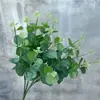 Flores Artificiais Verdes, Folhagem Verde de Teto Estilo Floresta, Folhas, Materiais Florais para Casamento, Adereços Decorativos, Flores Artificiais, Flores Secas