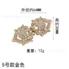 Fivela de Diamante com Incrustação de Metal Estilo Chinês Retro Botão de Cheongsam Fivela Decorativa para Vestido de Noiva Par de Fivelas Bordado à Mão Fivela de Anel
