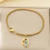 Moderna y Dulce Multi-Estilo Corazón Hueco Forma de Corazón Cadena de Perlas para Padres e Hijos de Cintura Alta Día de la Madre Acero Inoxidable Pulsera para Mamá