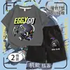 Novo Conjunto de Roupas de Verão para Meninos e Meninas: Conjunto de Duas Peças: Camiseta de Manga Curta e Shorts Largos