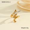 Anillo de Zirconia de Moda Estilo Ins Transfronterizo Otoño e Invierno Nuevo Exquisito Lujo Accesible Acero Inoxidable de Gama Alta Joyería de Mano Venta Directa