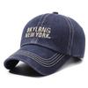 Gorra de béisbol vintage de ala corta para hombre y mujer, bordado versátil, para cara pequeña, parasol, para exteriores, de copa suave, con letras