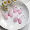 Pacote com 3 Borboletas de Tule 3D de Camada Dupla de 5cm para Acessórios de Cabelo DIY Feitos à Mão, Materiais de Decoração, Brincos de Maquiagem Facial Estilo Antigo Hanfu