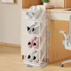 Zapatero para Dormitorio para Uso en Casa, Zapatero Dedicado para Almacenamiento en Viviendas de Alquiler Interiores, Zapatero Pequeño Simple de Múltiples Niveles Debajo del Escritorio en el Dormitorio