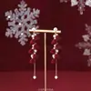 Pendientes de Árbol de Navidad Tridimensionales, Pendientes de Navidad Dulces y Lindos, Pendientes de Regalo de Año Nuevo, Clips para Orejas sin Perforar para Mujer, Venta al por Mayor