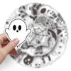 50 blanco y negro Halloween graffiti personalidad transfronterizo dibujos animados niños DIY funda para teléfono móvil pegatina para equipaje impermeable