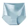 Calcinha Feminina de Algodão Puro com Controle de Barriga de Cintura Alta, Graphene Antibacteriano, Alta Elasticidade, Confortável, Amiga da Pele, Respirável, Cor Lisa, Simples para Mulheres