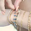 Joyería europea y americana estilo étnico simple pulsera ojo francés ojo del diablo ojo turco ojo maligno pulsera de aceite de gota