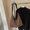 Bolso de Gran Capacidad para Mujer 2024 Invierno Nuevo Casual Hombro Axila Bolsa de Compras Trabajo Viajero Cuadros Bolso Tote