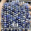 Jingde Jewelry Piedra Natural Patrón Azul de 8 mm Cuentas Sueltas Sodalita Cuentas Redondas Pulsera DIY Accesorios de Joyería Cuentas al por Mayor