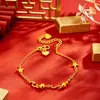 Pulseira de Contas da Sorte Estrela Estilo Antigo Banhada a Ouro 520 para Mulheres, Joia para Transmissão ao Vivo Transfronteiriça, Acessório Atacado Uma Peça