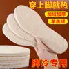 Plantillas de Lana y Terciopelo para Zapatos de Invierno con Vellón Adicional, Engrosadas, Recortables, Piel Sintética, Absorbentes de Sudor, Impermeables, Suaves, Envío Mixto al por Mayor, Tipo de Plantilla Completa