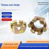 Porca Sextavada com Fenda Métrica Flangeada com Galvanização de Zinco Colorido, Adequada para Aplicações de Nova Energia