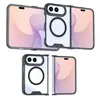 Aplicable a iPhone Duo Funda de Teléfono Magnética Plegable de Acrílico Bicolor Cobertura Completa Resistente a Caídas Cubierta Protectora Duradera