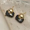 Los Pendientes Aitong Jewelry Son Ricos, Exquisitos, Hermosos y Lujosos Pendientes, Pendientes Exquisitos Retro de Cúpula Dorada, Pendientes Elegantes Franceses