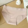Ropa interior de algodón puro estilo macaron para mujer, transpirable, estilo para todo clima, entrepierna de algodón puro, alta elasticidad, cómodos calzones tipo triángulo de cintura media para mujer