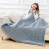 Manta de Lã Tricotada, Não Solta Fiapos, Cama para Gato de Estimação Tricotada à Mão, Almofada, Cobertor para Berço de Bebê, Grade Anti-Colisão, Tricotado à Mão