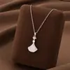 Colar de Aço Titânio Moda Transfronteiriça para Mulheres, Não Desbota, Luxo Leve, Versátil, High-End, Joia de Corrente de Clavícula Luxuosa, Pronto para Venda
