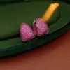 Pendientes Europeos y Americanos de Circonita de Colores en Forma de C, Pendientes Exquisitos de Moda de Nicho, Lujo Accesible, Fabricante de Pendientes de Gama Alta y Versátiles
