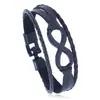 Pulseira Masculina Simples, Artística, Retrô, Tecida à Mão em Oito, Personalizada, Acessório de Vestuário Moderno e Versátil, Pulseira Estilo Europeu e Americano