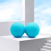 Pelota de Masaje de Silicona Tipo Cacahuete Relajación Muscular Pelota de Masaje de Cintura y Pies Pelota de Yoga para Ejercicio Físico Bola Doble