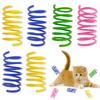 Mola Colorida Espiral Gato Colorido Plástico Mola Gatinho Caça Brinquedo Interativo