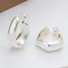Pendientes Nuevo Estilo Lujo Ligero Gama Alta Geométricos Multilaterales Abiertos Aros de Oreja Compactos y Sencillos Clips para Orejas Latón Chapado en Oro