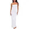 Verão Americano Novo Transfronteiriço Feminino Sexy Costas Nuas Slim Fit Quadril Vestido de Noite vestido Vestido Longo Feminino