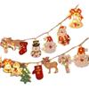 Fio de Luzes de Natal Transfronteiriço LED Decoração de Árvore de Natal Externa Papai Noel Atmosfera Fio de Luzes LED