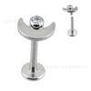 Corona de ganado ASTM F-136 titanio serie Luna uña de labio uña de oreja uña de lengua uña de hueso de oreja uña de aleación de titanio se puede anodizar