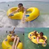 Flotador de Natación Doble Forma de 8 con Asas Salvavidas Anillo de Natación para Hombres y Mujeres Súper Grueso Inflable para Adultos Tamaño Grande Surf para Padres e Hijos